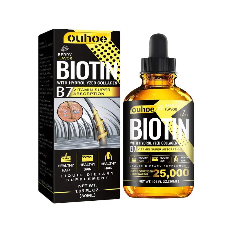 Óleo de cabelo colágeno B7, para obter cabelo grosso e denso,