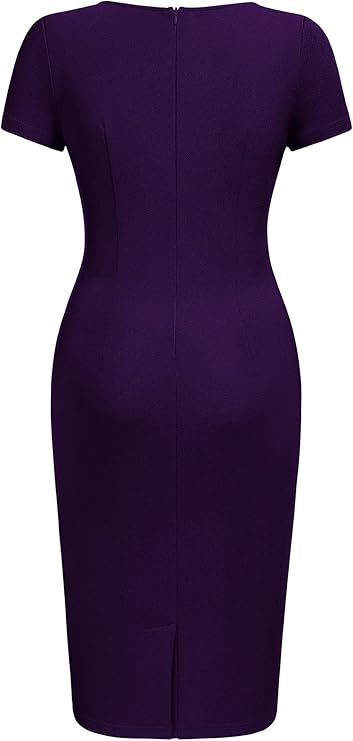 Vestido clássico com decote em forma fechadura e bainha para cocktail