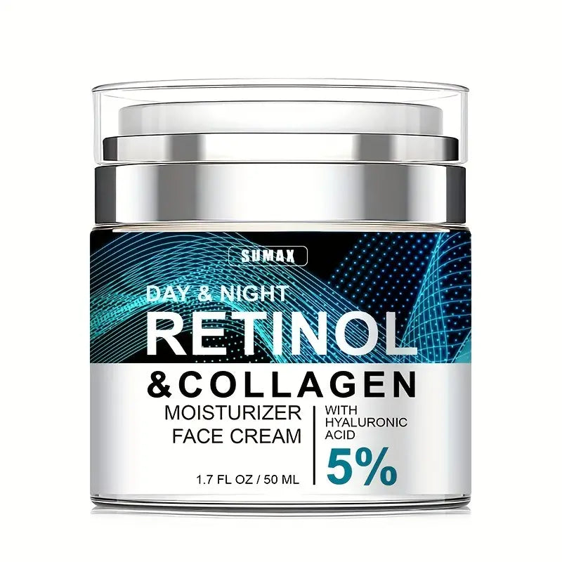 Creme avançado de colágeno com retinol e ácido hialurônico e para rosto