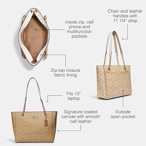 Bolsa da marca Coach de couro Cammie com corrente