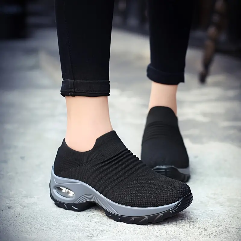 Tênis femininos respiráveis da moda para caminhada