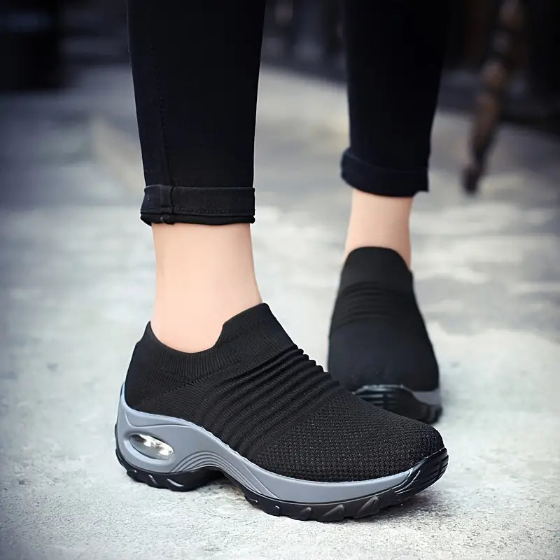 Tênis femininos respiráveis da moda para caminhada