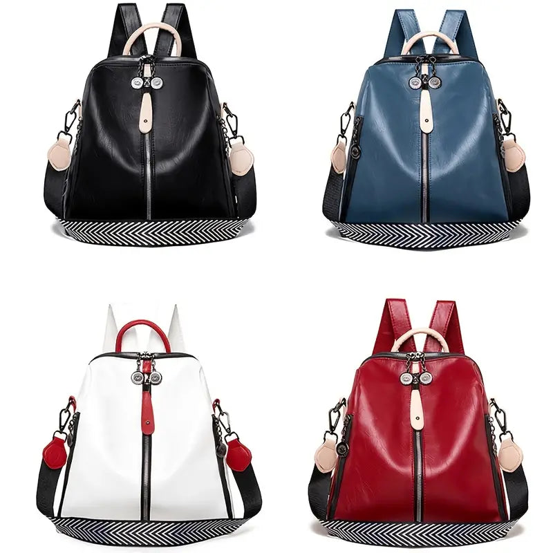 Bolsa de mochila conversível da moda, mochila escolar, de viagem para mulheres e estudantes