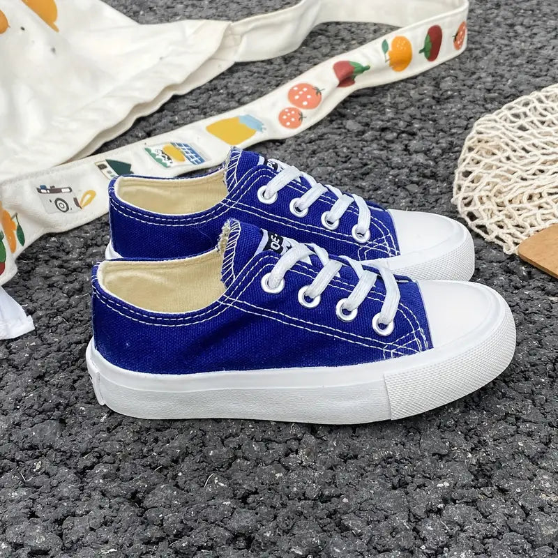 Sapatilhas de skate modernos com cadarços para meninas – calçados confortáveis e respiráveis e antiderrapantes para crianças