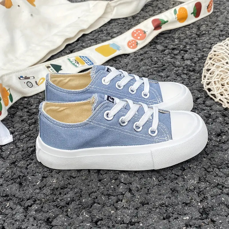 Sapatilhas de skate modernos com cadarços para meninas – calçados confortáveis e respiráveis e antiderrapantes para crianças