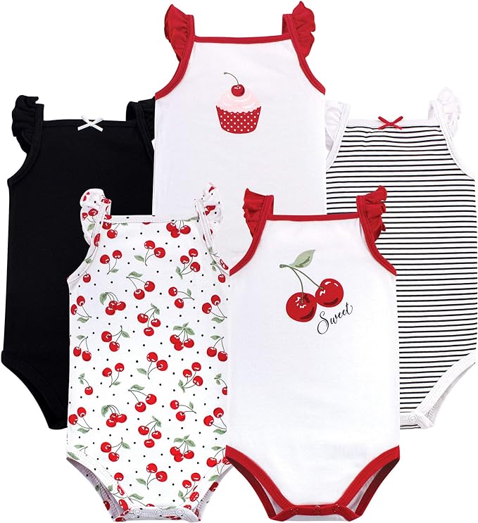 Conjunto de Macacão unissex de algodão para bebê sem mangas
