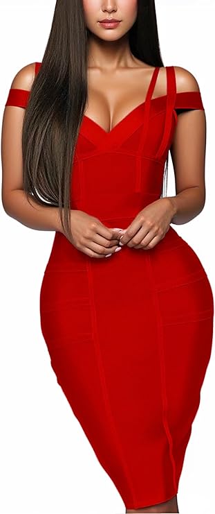 Vestido feminino elegante com decote em V elástico chique com faixa