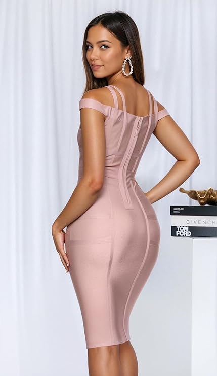 Vestido feminino elegante com decote em V elástico chique com faixa