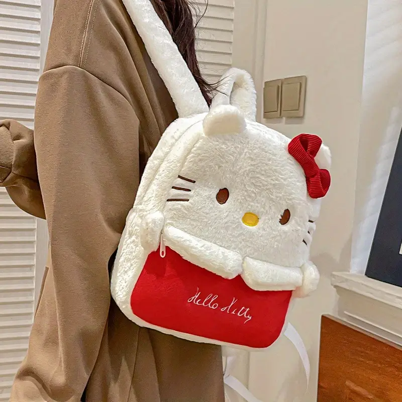 Mochila de pelúcia Hello , bolsa de armazenamento