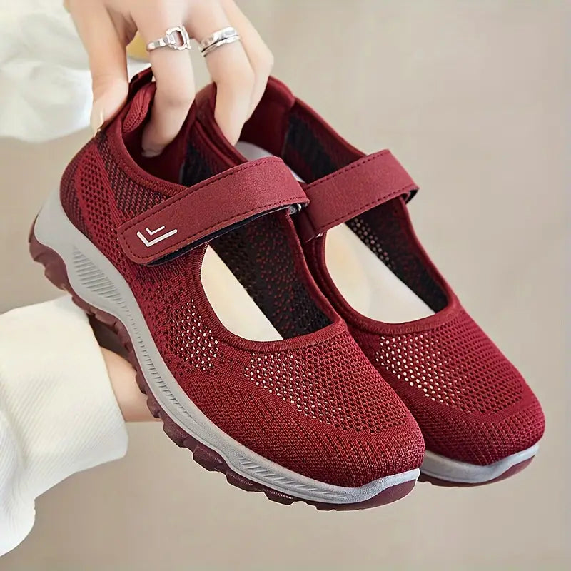 Tênis femininos respiráveis da moda para caminhada 