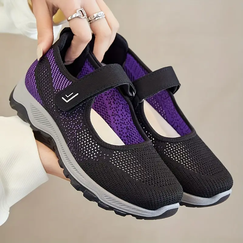 Tênis femininos respiráveis da moda para caminhada 