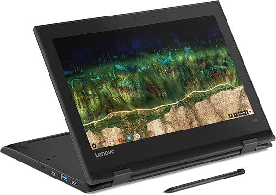 Laptop Lenovo 500e Chromebook 2 em 1, 11,6 pol. HD TOUCH, Intel Celeron N3450, 4 GB de RAM, 32 GB