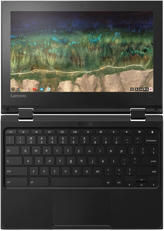 Laptop Lenovo 500e Chromebook 2 em 1, 11,6 pol. HD TOUCH, Intel Celeron N3450, 4 GB de RAM, 32 GB