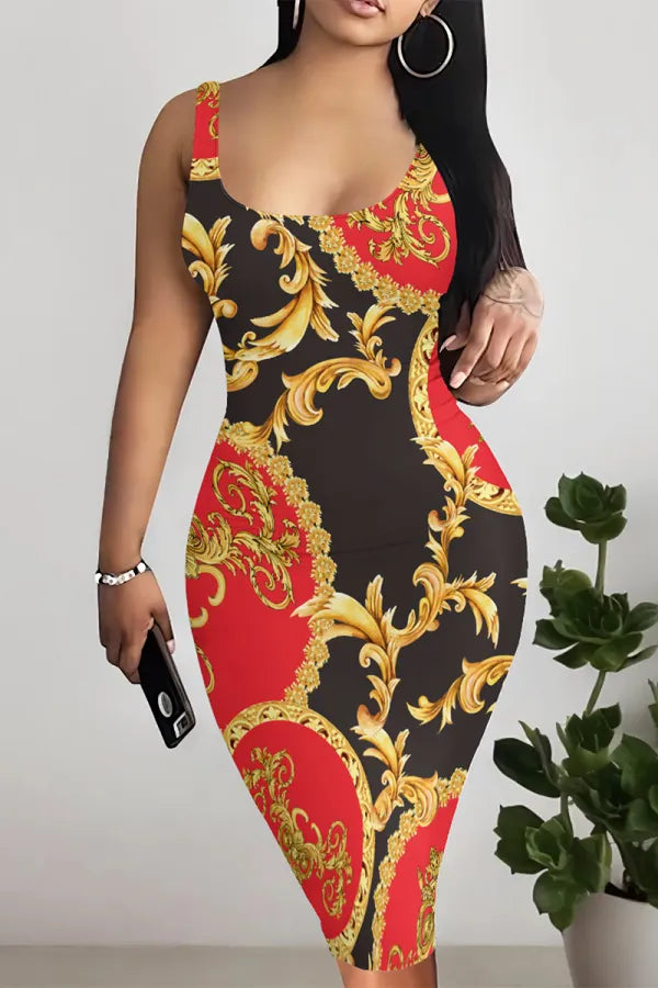 Vestidos sexy com decote em U