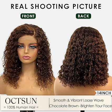 Peruca de cabelo humano encaracolado ombré marrom bob, preto natural com marrom, estilo cacheados para mulheres