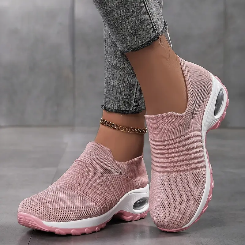 Tênis femininos respiráveis da moda para caminhada