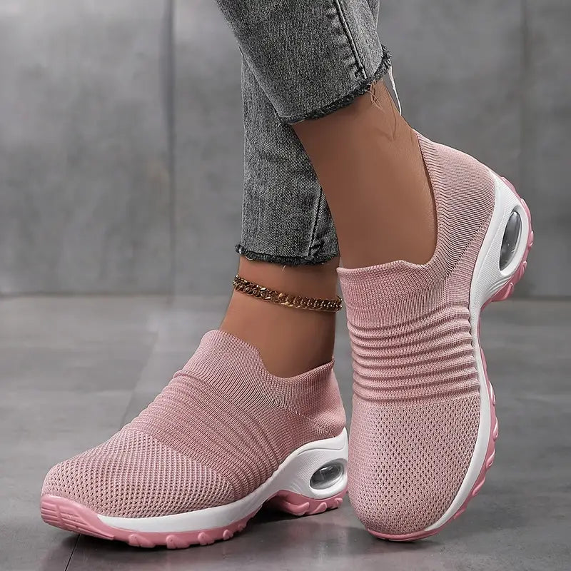 Tênis femininos respiráveis da moda para caminhada