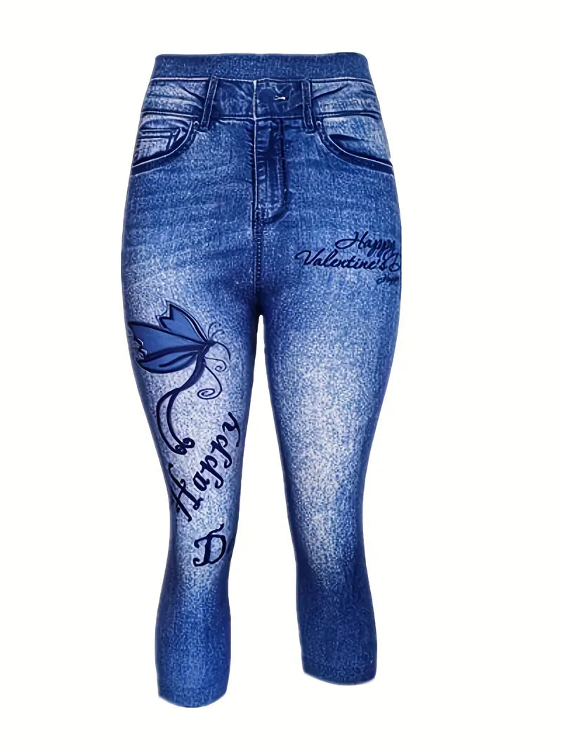 Bermuda colante elásticas de Jeans Tamanho Grande