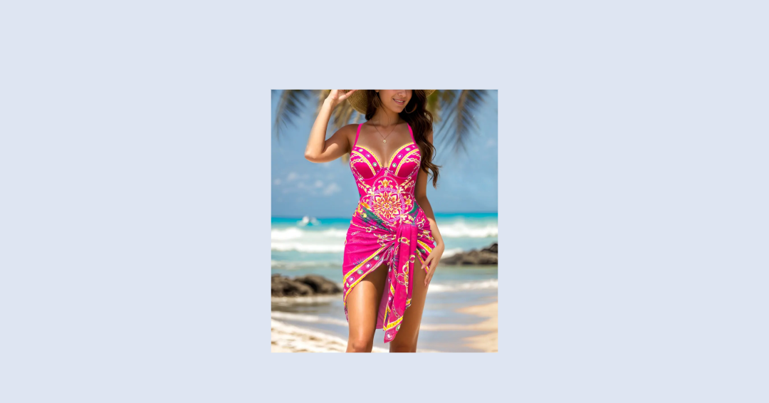 Conjunto de 2 peças de fato de banho feminino com saia de cobertura