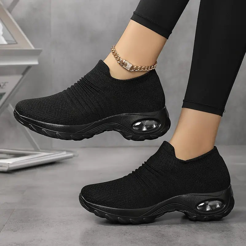 Tênis femininos respiráveis da moda para caminhada