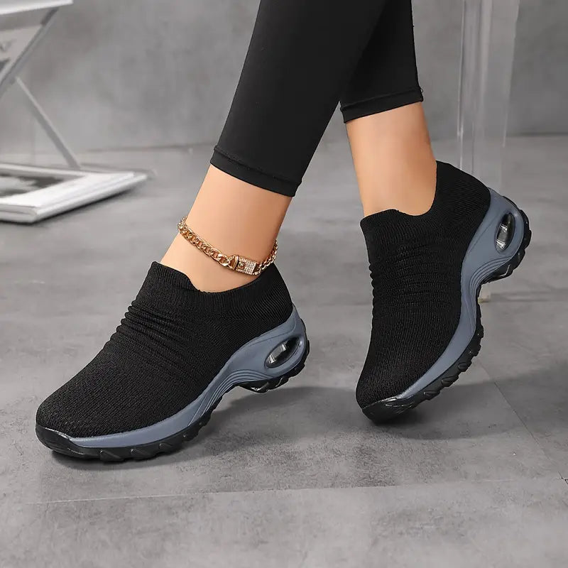 Tênis femininos respiráveis da moda para caminhada