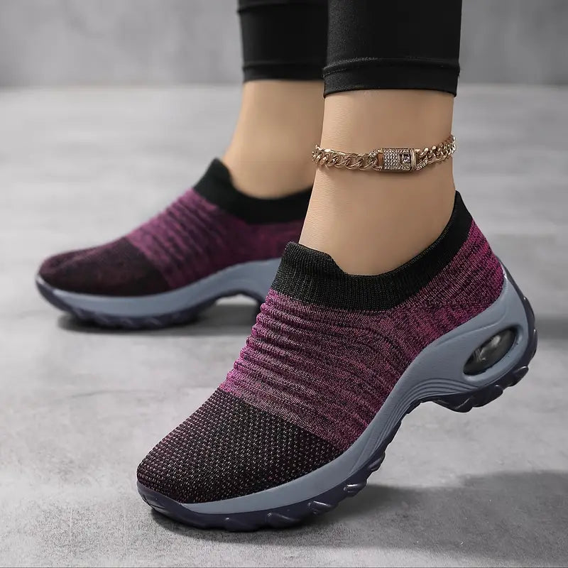 Tênis femininos respiráveis da moda para caminhada