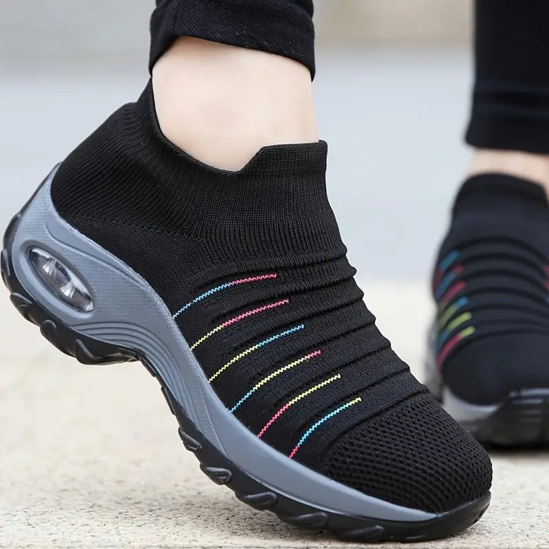 Tênis femininos respiráveis da moda para caminhada