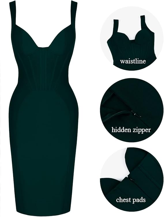 Vestidos de celebridade sem mangas estilo Bodycon de bandagem