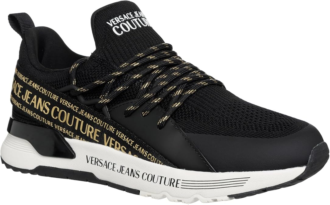 Sapatilhas femininos dourado e preto VERSACE
