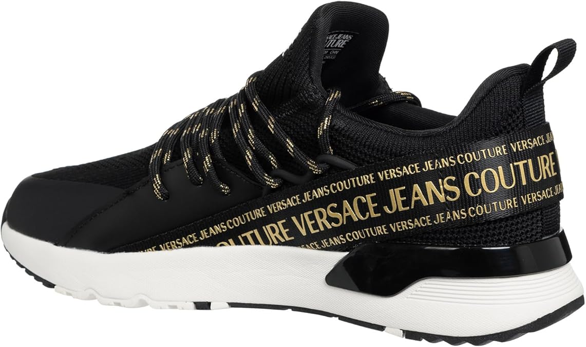 Sapatilhas femininos dourado e preto VERSACE