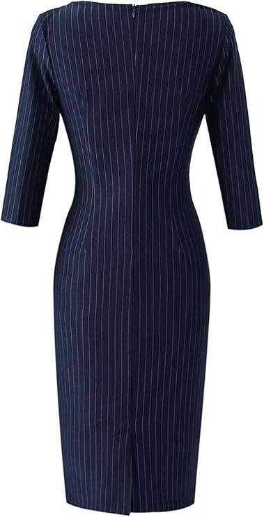 Vestido justo com fecho para mulher, justo para trabalho, negócios, escritório, festa, lápis, bainha