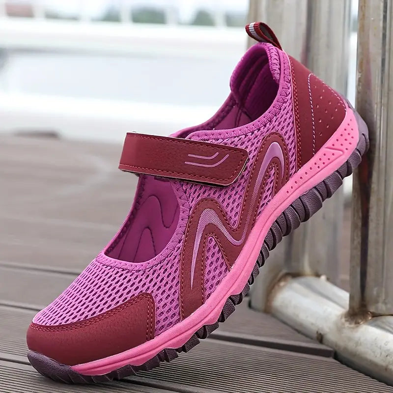 Tênis femininos respiráveis da moda para caminhada