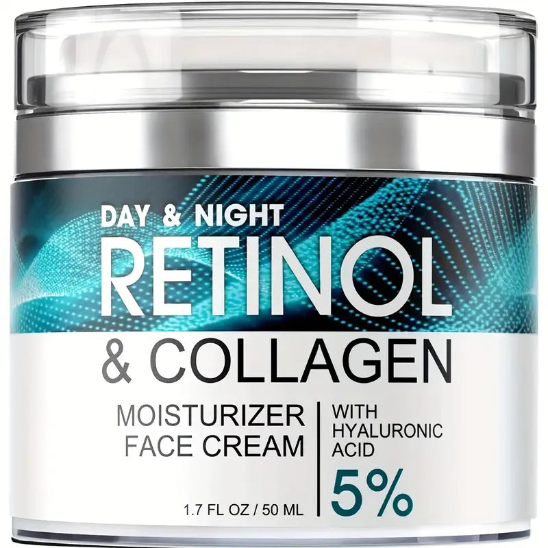 Creme avançado de colágeno com retinol e ácido hialurônico e para rosto