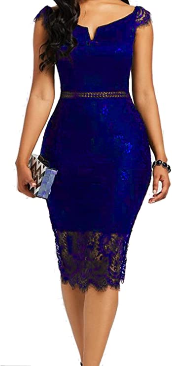 Vestido bodycon elegante floral de renda para cocktail*