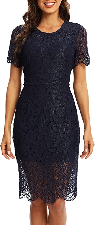 Vestido bodycon elegante floral de renda para cocktail*