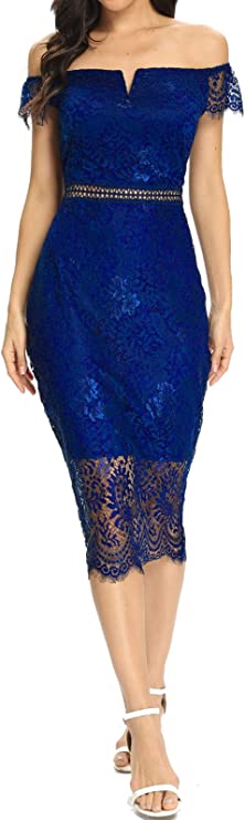 Vestido bodycon elegante floral de renda para cocktail*