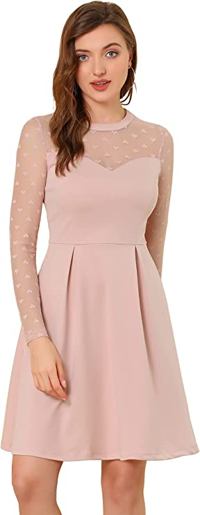 Vestido Transparente Manga Longa Gótico para Cocktail Party