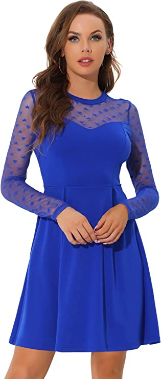 Vestido Transparente Manga Longa Gótico para Cocktail Party