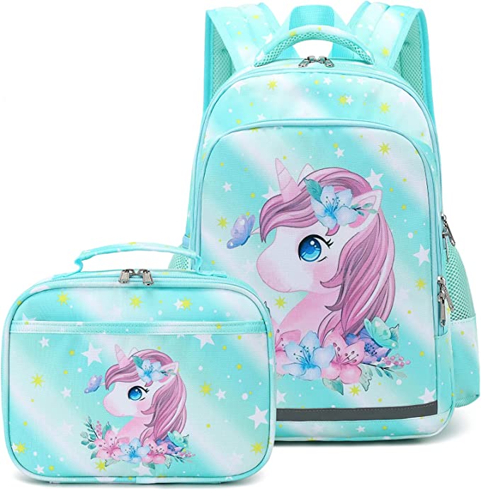 Conjunto de 3 pecas de mochila, kit de lanche e material