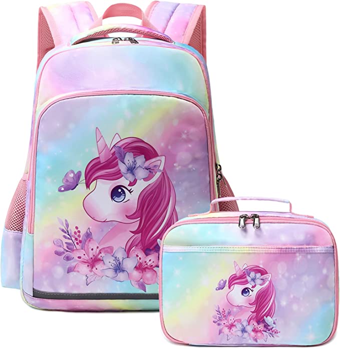 Conjunto de 3 pecas de mochila, kit de lanche e material