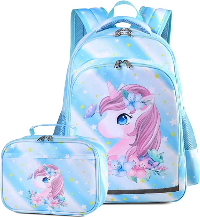 Conjunto de 3 pecas de mochila, kit de lanche e material