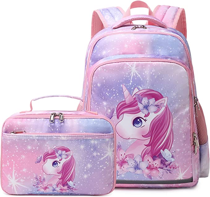 Conjunto de 3 pecas de mochila, kit de lanche e material