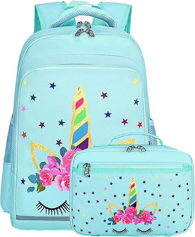 Conjunto de 3 pecas de mochila, kit de lanche e material