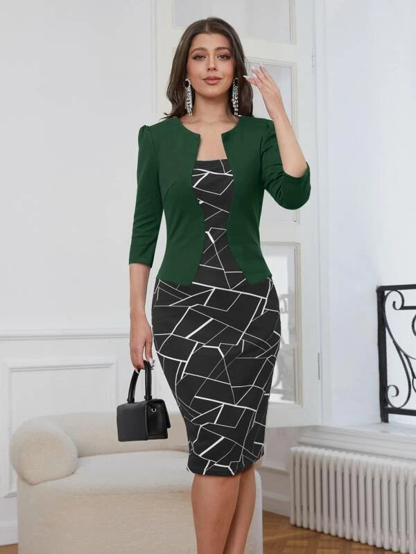 Vestido de estampa floral com zíper nas costas
