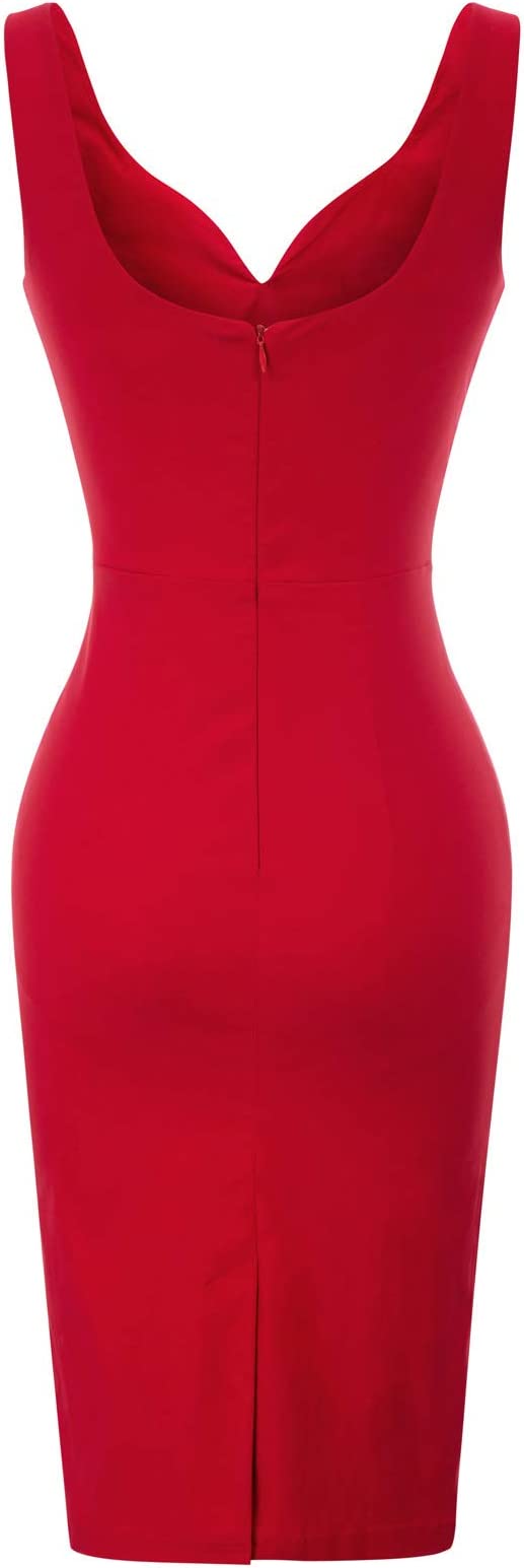 Vestido vintage para com decote em V para festa e cocktail