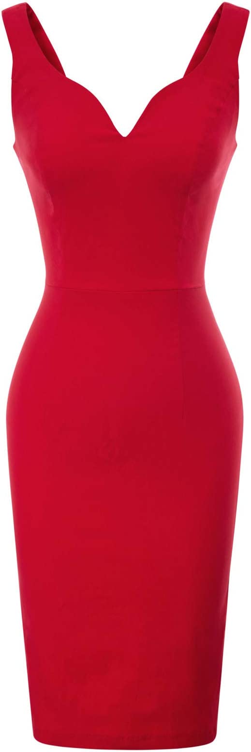 Vestido vintage para com decote em V para festa e cocktail