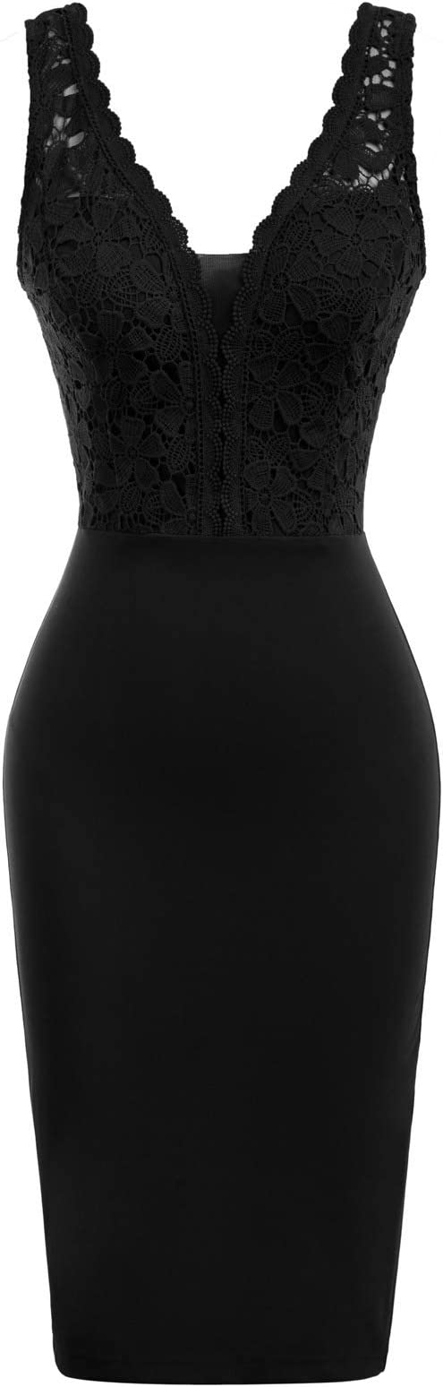 Vestido vintage para com decote em V para festa e cocktail
