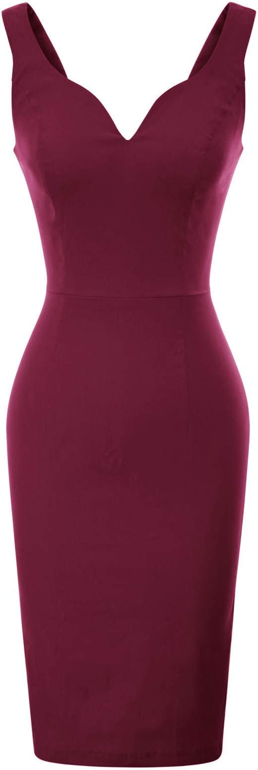 Vestido vintage para com decote em V para festa e cocktail