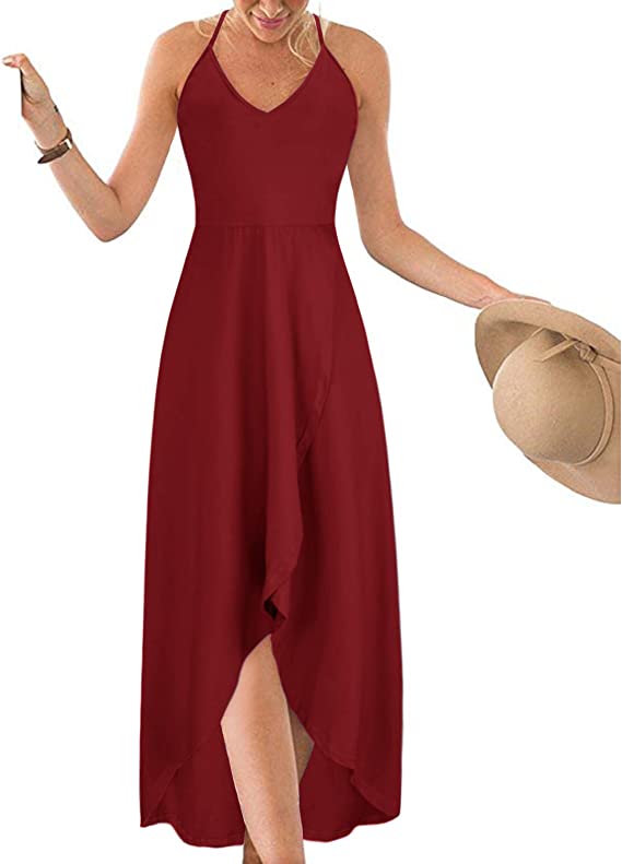 Vestidos de verão casuais com decote em V sem mangas florais patchwork assimétricos