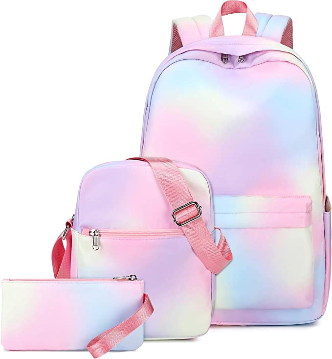 Conjunto de 3 pecas de mochila, kit de lanche e material